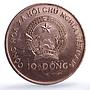 Vietnam 10 dong Football World Cup 1994 USA Player Sports copper coin 1992
