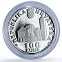 Croatia 100 kuna St. Blaise Church Monastery Zagreb Religion silver coin 1994