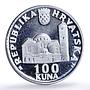 Croatia 100 kuna St. Blaise Church Monastery Zagreb Religion silver coin 1994