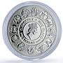 Niue 1 dollar Pisces Zodiac Signs Mucha Art Color proof silver coin 2011