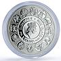 Niue 1 dollar Pisces Zodiac Signs Mucha Art Color proof silver coin 2011