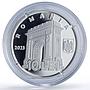Romania 10 lei Petre Antonescu Triumphal Arch History proof silver coin 2023