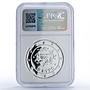 Greece 10 euro Olympics Torch Relay Athens Africa PF70 NCG silver coin 2004
