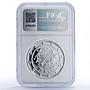 Greece 10 euro Olympics Torch Relay Athens Americas PF69 NCG silver coin 2004