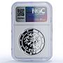 Greece 10 euro Olympics Torch Relay Athens Asia PF69 NCG silver coin 2004
