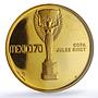 Mexico Football World Cup Jules Rimet Eagle Bird Gilt MS66 NGC bronze medal 1970