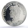 Philippines 25 piso Reagan Aquino Visit Politics PF69 NGC silver coin 1986