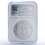 Rwanda 50 francs Gorilla African Ounce Wildlife Fauna MS70 NGC silver coin 2008