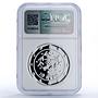 Greece 10 euro Olympics Torch Relay Athens Australia PF68 NCG silver coin 2004