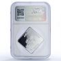 Maldives 20 rufiyaa Millennium PF67 NGC silver coin 2000