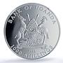 Uganda 1000 shillings Princess Diana Charles Engagement PF69 NGC Ag coin 1999