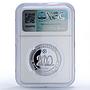 Uruguay 1000 peso National Navy Ship Clipper Seafaring PF70 NGC silver coin 2017