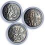 Guatemala Set Maya Indians Crafts Traditions History Art silver medals 1976 1977