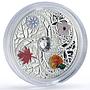 Niue 2 dollars x 5 Set Seasons Spring Summer Autumn Winter silver coins 2013