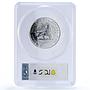 Ethiopia 10 dollars Emperor Haile Selassie I Politics MS67 PCGS silver coin 1972