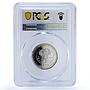 Mali 1500 francs Gazelle IDAO 1 Africa Elephant MS68 PCGS silver coin 2003