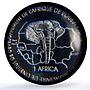 Mali 1500 francs Gazelle IDAO 1 Africa Elephant MS68 PCGS silver coin 2003