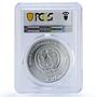 Rwanda 50 francs Gorilla African Ounce Wildlife Fauna MS70 PCGS silver coin 2008