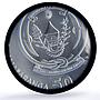 Rwanda 50 francs Gorilla African Ounce Wildlife Fauna MS70 PCGS silver coin 2008