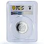 Saharawi 500 pesetas Fennec Foxes Sahara Nature Fauna MS67 PCGS silver coin 2004