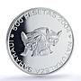 Saharawi 500 pesetas Fennec Foxes Sahara Nature Fauna MS67 PCGS silver coin 2004