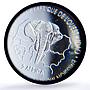 Senegal 3000 francs Bush Baby IDAO 2 Africa Elephant MS67 PCGS silver coin 2003