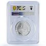 Andorra 1/2 escut 1500 diners Johannes Joan Latin Obv PR68 PCGS silver coin 1980