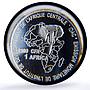Cameroon 1500 CFA Football Germany IDAC 1 Africa Elephant MS68 PCGS AG coin 2006