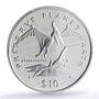 Eritrea 10 dollars Pteranodon Preserve Dinosaurs PR66 PCGS silver coin 1993