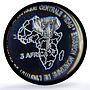 Gabon 4500 francs Stabilite IDAC 3 Africa Elephant MS67 PCGS silver coin 2005
