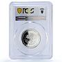 Guinea-Bissau 6000 CFA Gazelle IDAO 4 Africa Elephant MS69 PCGS silver coin 2004