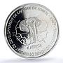 Guinea-Bissau 6000 CFA Gazelle IDAO 4 Africa Elephant MS69 PCGS silver coin 2004