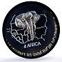 Guinea-Bissau 6000 CFA Gazelle IDAO 4 Africa Elephant MS69 PCGS silver coin 2004