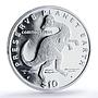 Liberia 10 dollars Corythosaurus Preserve Dinosaurs PR68 PCGS silver coin 1993
