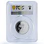 Niger 6000 francs Stop Malaria IDAO 4 Africa Elephant MS66 PCGS silver coin 2005