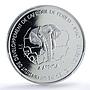 Niger 6000 francs Stop Malaria IDAO 4 Africa Elephant MS66 PCGS silver coin 2005