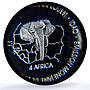 Niger 6000 francs Stop Malaria IDAO 4 Africa Elephant MS66 PCGS silver coin 2005