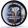 Cameroon 150000 francs Pres. Biya 100 Africa Elephant MS67 PCGS silver coin 2003