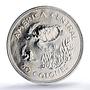 Costa Rica 50 colones Green Turtle Conservation Fauna MS69 PCGS silver coin 1974
