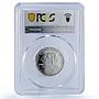 Congo 1500 CFA Katanga Cross IDAC 1 Africa Elephant MS68 PCGS silver coin 2005