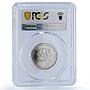 Cameroon 4500 CFA John Paul II IDAC 3 Africa Elephant MS68 PCGS silver coin 2005