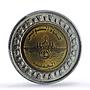 Egypt 1 pound Suez Canal Reverse Mule Ship MS64 PCGS bimetal coin 2011 (2015)