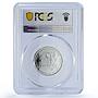 Gabon 4500 francs John Paul II IDAC 3 Africa Elephant MS67 PCGS silver coin 2007