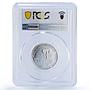 Centr. African Republic 1500 CFA Lances IDAC 1 Africa MS69 PCGS silver coin 2005