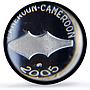 Cameroon 1500 francs Mambila IDAC 1 Africa Elephant MS67 PCGS silver coin 2005