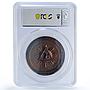 Philippines R Magsaysay Third President History Politics MS61 PCGS AE medal 1953