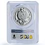 Peru 1 sol Club Regatas Lima 135th Anniversary Sports PR69 PCGS silver coin 2005