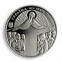 Ukraine 5 hryvnia Day of Defender Cossacks Holy Virgin nickel colored coin 2015