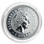 Australia 1 dollar Year of the Dog Lunar Series I 1 Oz Silver Coloured Coin 2006