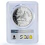 Ethiopia 5 dollars Theodros II Emperors Kings History MS67 PCGS silver coin 1972